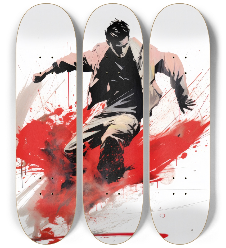 Skateboard Series 3 Deck Wall Series