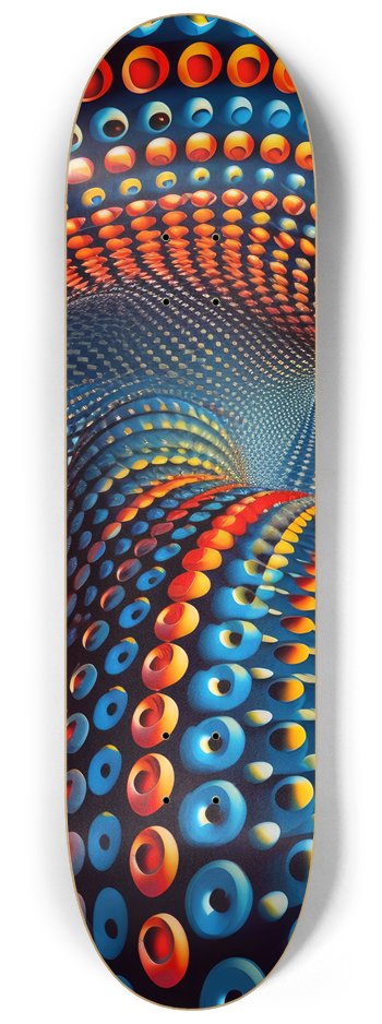 Spiral Dots Skateboard Series #1 8-1/4 Skateboard Deck