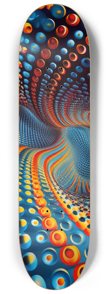 Spiral Dots Skateboard Series #2 8-1/4 Skateboard Deck