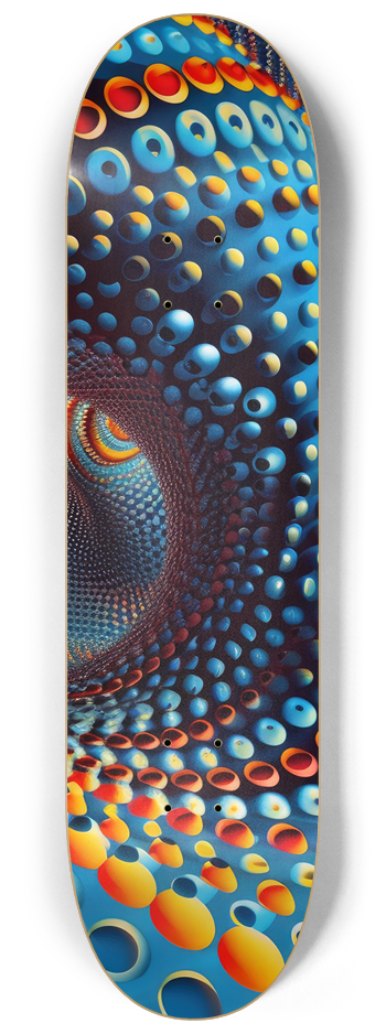 Spiral Dots Skateboard Series #3 8-1/4 Skateboard Deck