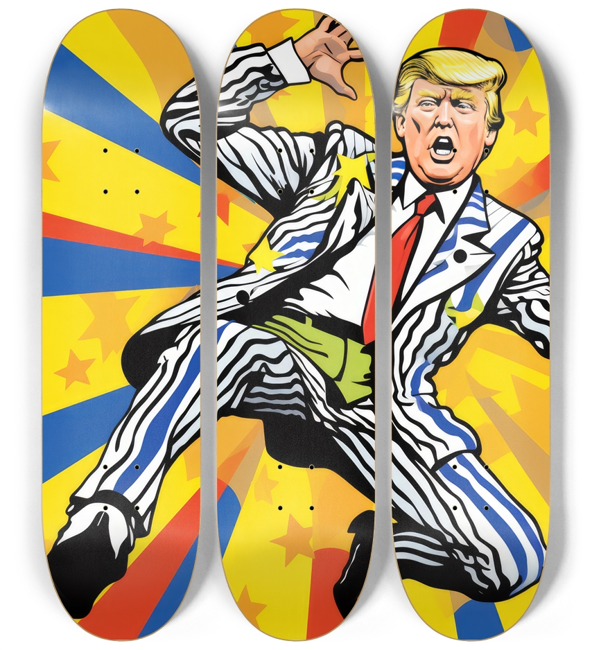 Donald Trump Pop Art Skateboard Series 3 Deck Wall Series