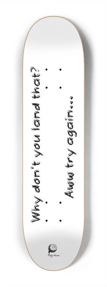 Try Again White Mini 7.25 7-1/4 Mini/Kid Skateboard