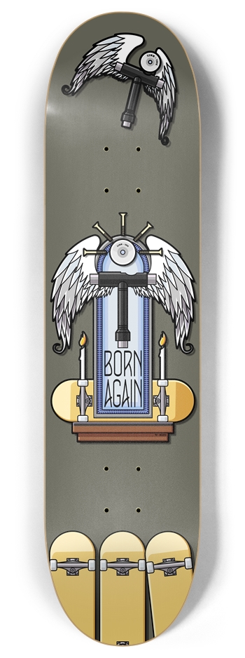 Born Again Natural 8" Popsicle Skateboard 8 Inch Skateboard Deck