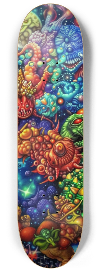 Glow in the Dark Sea Creatures Skateboard 8-1/4 Skateboard Deck