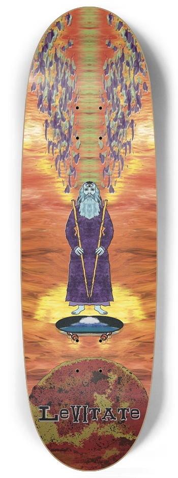 "Skateboard Sorcery: Wizard Mage Levitation Design Egg Shape