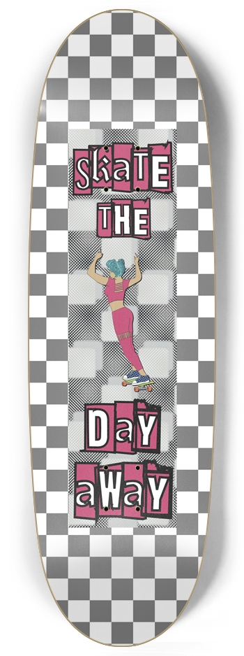 Skate the Day Away Skater Girl Custom Skateboard Egg Shape