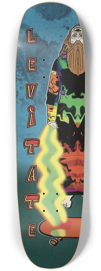 Mage Wizard Levitate Custom Skateboard Square Nose