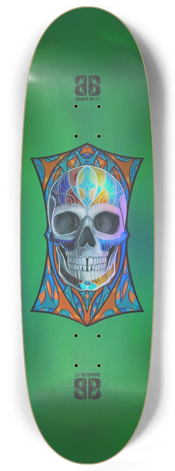 Egg shape Skull Green Holographic Egg Shape