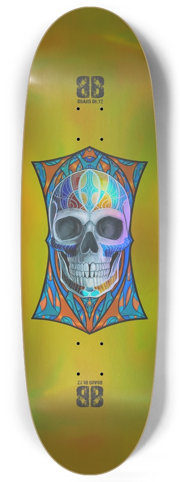 Egg shape Skull Yellow Holographic Egg Shape