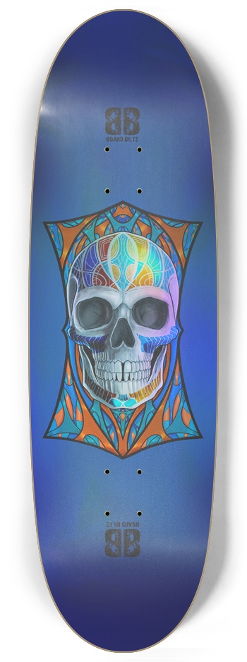 Egg shape Skull Blue Holographic Egg Shape