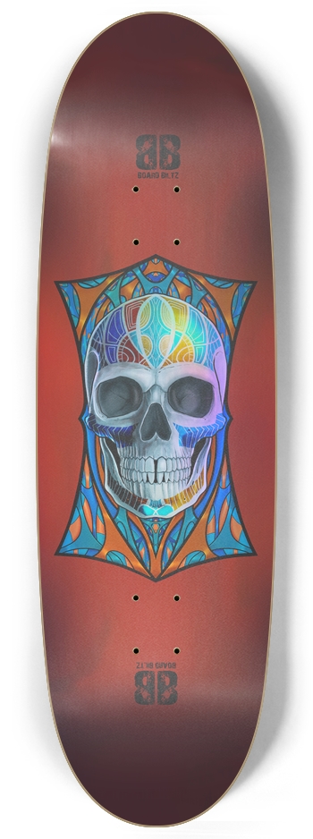 Egg shape Skull Maroon Holographic Egg Shape