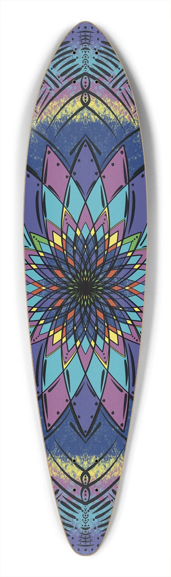 Magic Mandala Custom Longboard Pintail Longboard