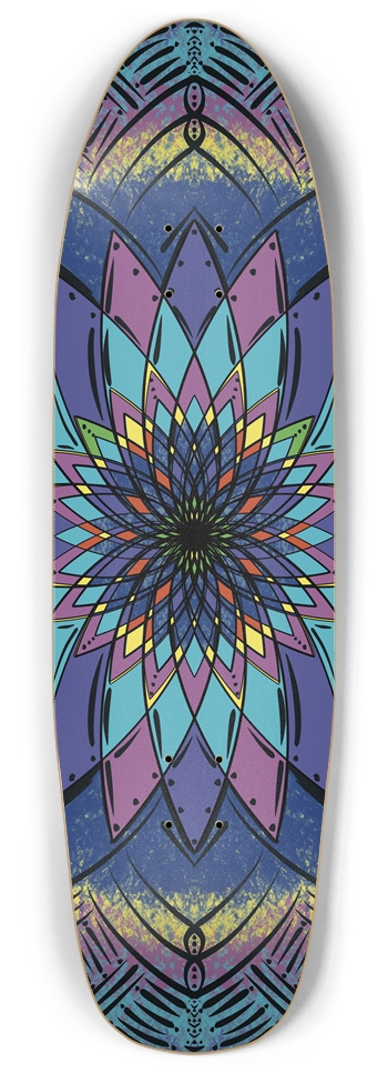 Magic Mandala Custom Skateboard Punk Nose Shape