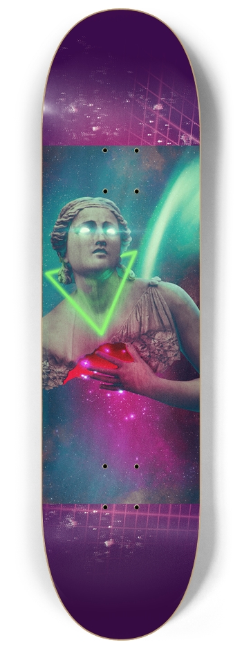 Neon Roman Empire Statue Glow In The Dark Deck 8-1/4 Skateboard Deck