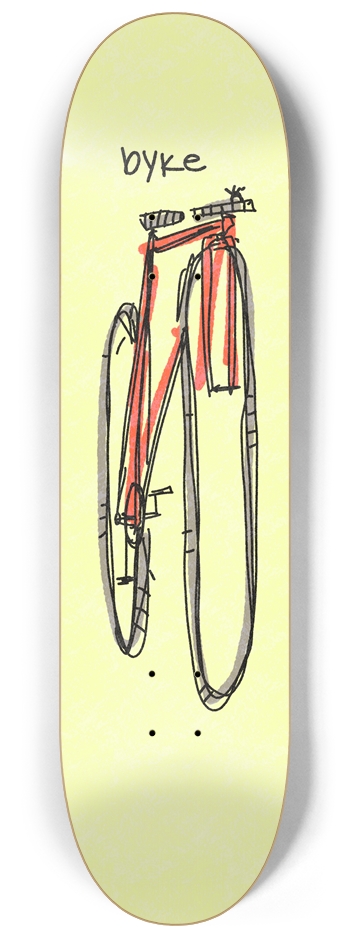 byke NEW*  8-1/4 Skateboard Deck