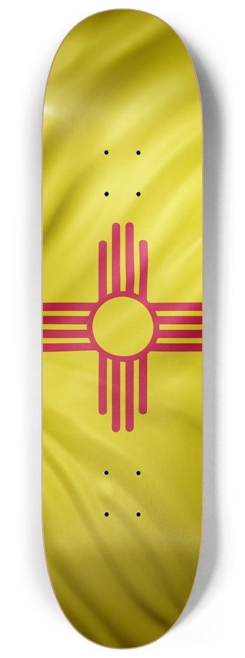 New Mexico Flag Skateboard Albuquerque Santa Fe  8-1/4 Skateboard Deck