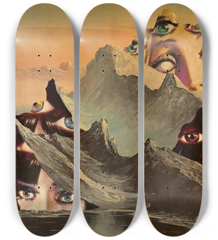 Skateboard Series 3 Deck Wall Series