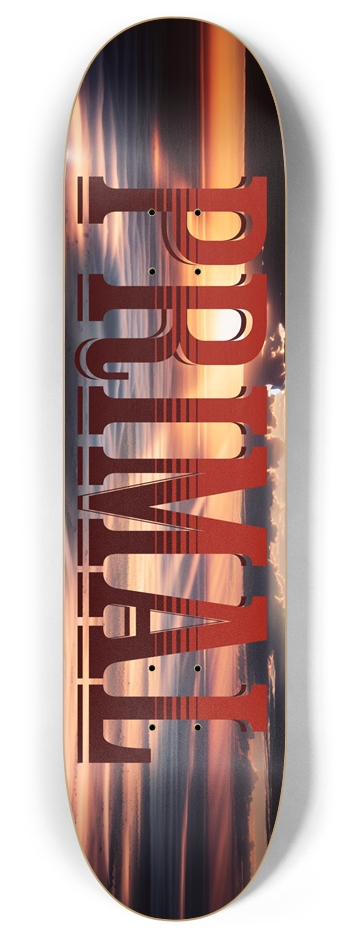 Text Deck 8 Inch Skateboard Deck