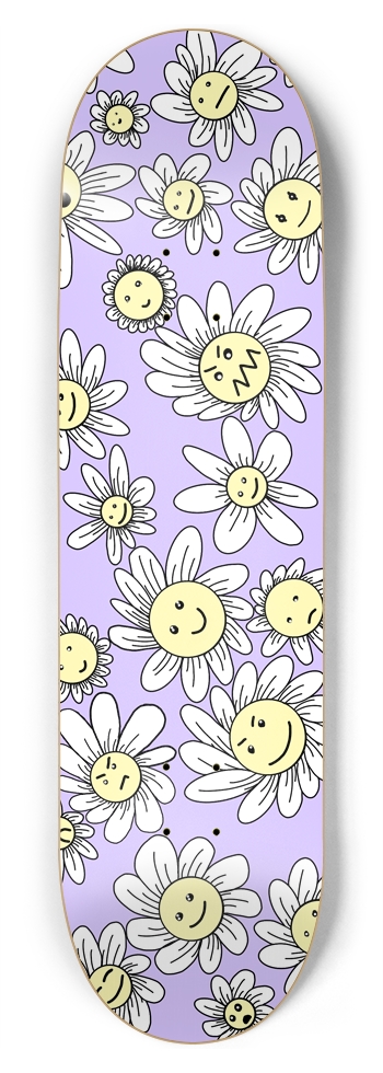 Flower Frenzy (Purple) 8.75 8-3/4 Inch Skateboard