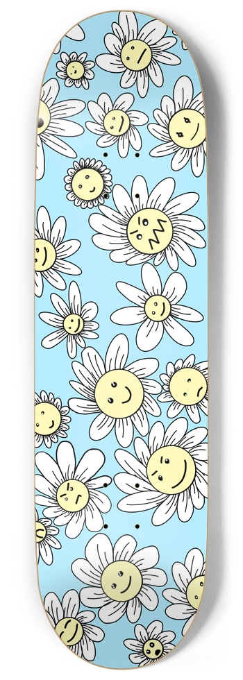 Flower Frenzy (Blue) 9.00 9 Inch Skateboard