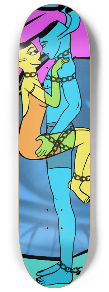 Bound by Love: Chained Embrace Skateboards Duo #2 8-1/4 Skateboard Deck