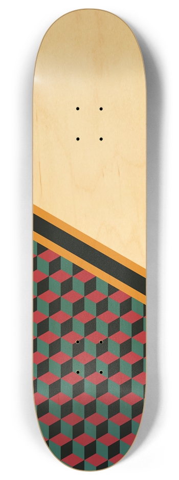 Wooden Geometry 8 Inch Skateboard Deck