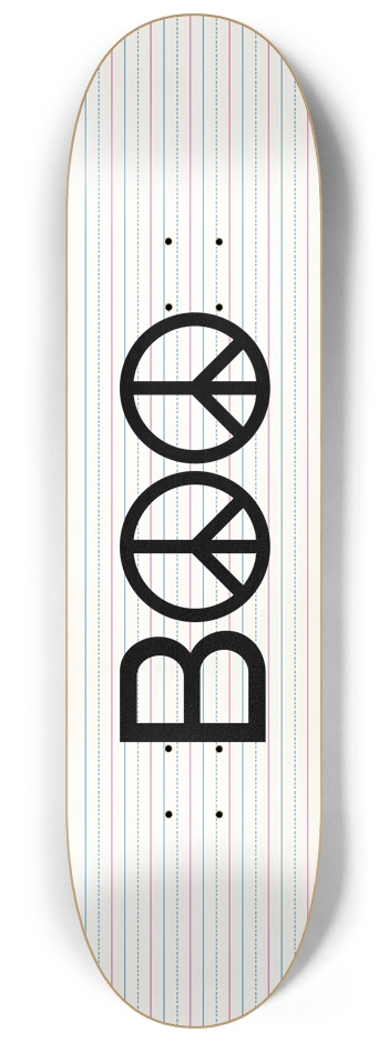 Peace Boo 8.25" Skateboard Deck 8-1/4 Skateboard Deck