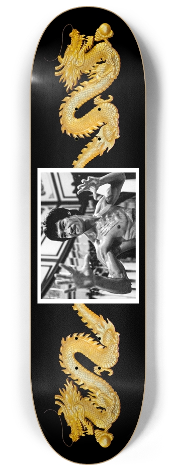 Bruce Lee Skateboard Double Dragon Deck Wall Art 8-1/4 Skateboard Deck