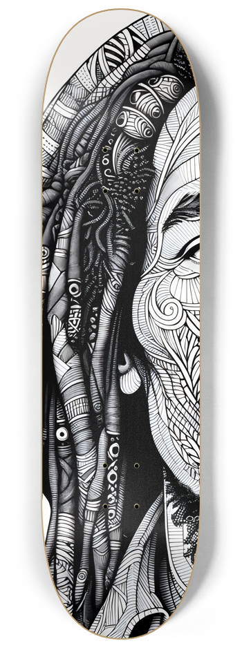 Rasta Smokin' 3 Skateboards Series #1 8-1/4 Skateboard Deck