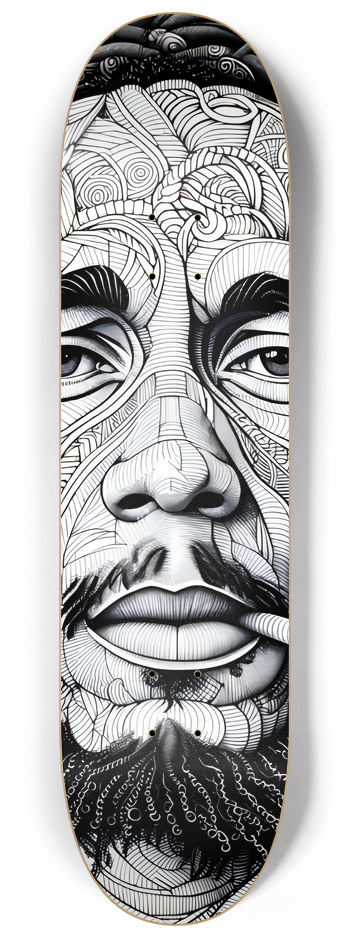 Rasta Smokin' 3 Skateboards Series #2 8-1/4 Skateboard Deck