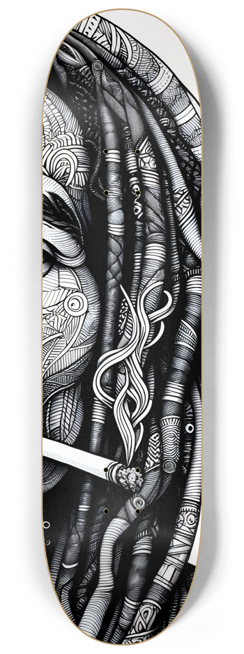 Rasta Smokin' 3 Skateboards Series #3 8-1/4 Skateboard Deck