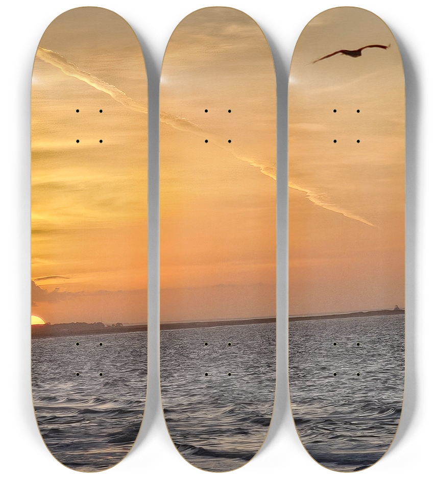 Golf coast sunrise. 3 Deck Wall Series