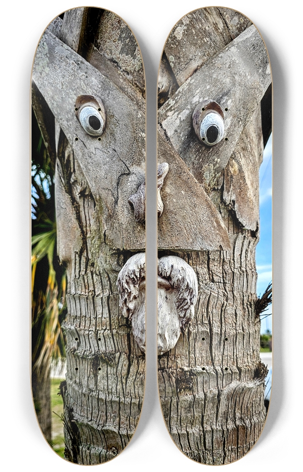 Palm tree with eyes. 2 Deck Wall Series
