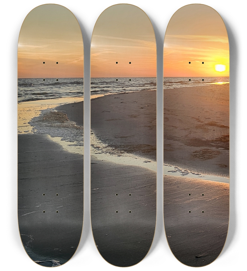 Golf coast sunset. 3 Deck Wall Series