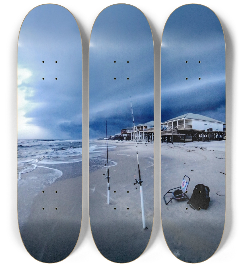 Golf coast fishing. 3 Deck Wall Series