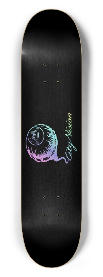 Logo Light Rainbow Glitter Black 7.50 7-1/2 Skateboard Deck