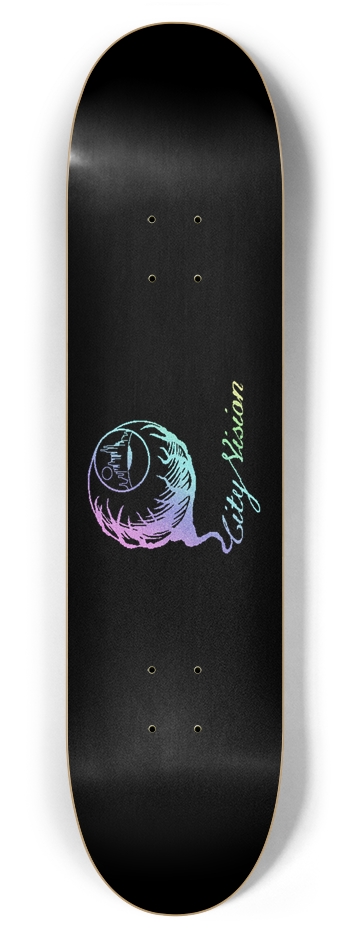 Logo Light Rainbow Glitter Black 7.87 7-7/8 Skateboard Deck
