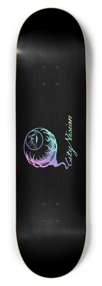 Logo Light Rainbow Glitter Black 8.75 8-3/4 Inch Skateboard