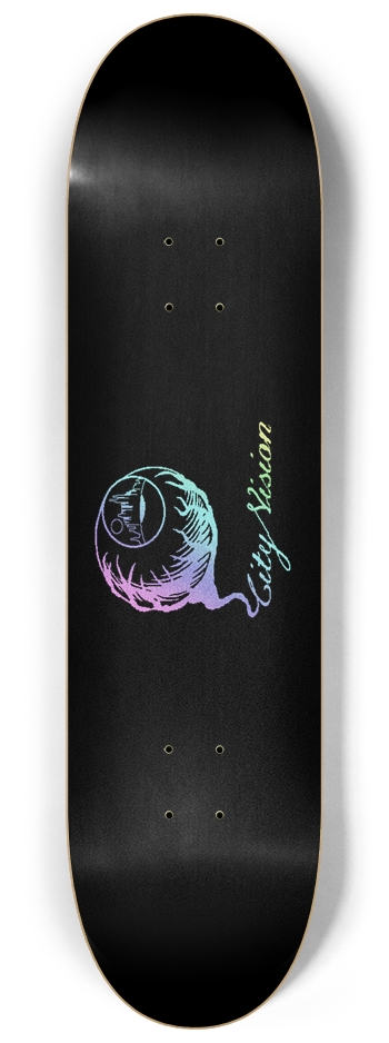Logo Light Rainbow Glitter Black 8.25 8-1/4 Skateboard Deck