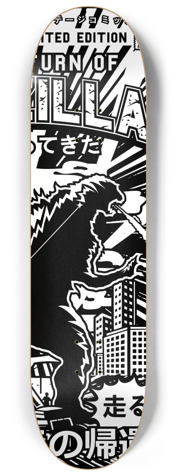 GODZILLA 2 decks Wall Series #2 8-1/4 Skateboard Deck