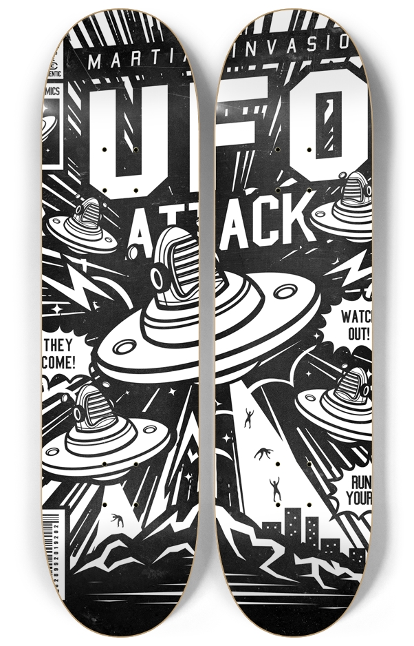UFO ATTACK 2 decks Wall Series 2 Deck Wall Series