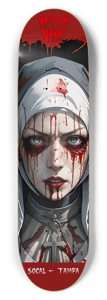 Bleeding Eyes Nun Blue Eyes 8-1/2 Skateboard Deck
