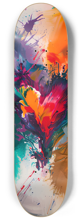 Heart Explosion 8-1/4 Custom Skateboard 8-1/4 Skateboard Deck