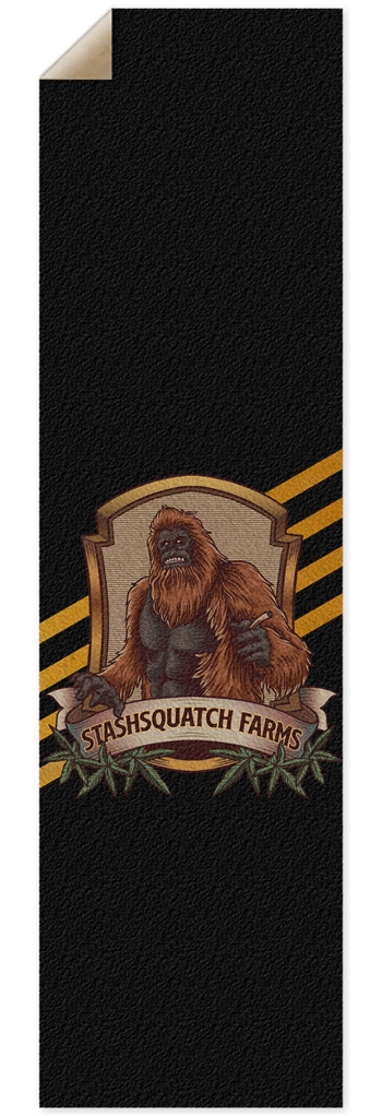 Vintage Stashsquatch Farms Retro Size Griptape 10 x 36 Inch Griptape
