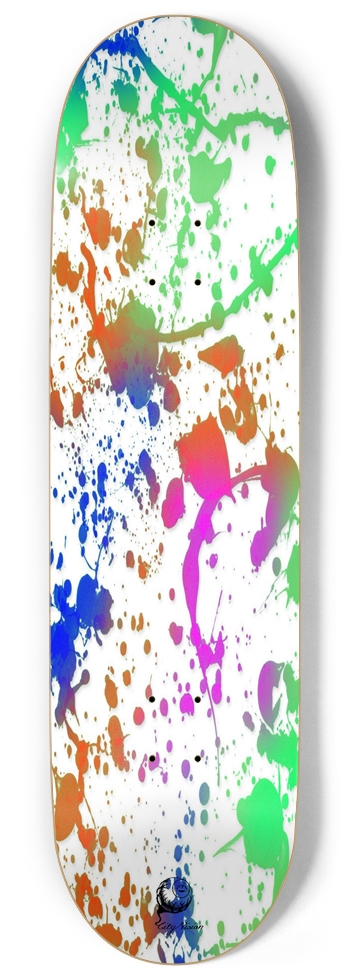 Splatter Paint White 9.00 9 Inch Skateboard