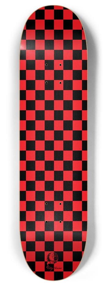 Checkered Red 8.00 8 Inch Skateboard Deck