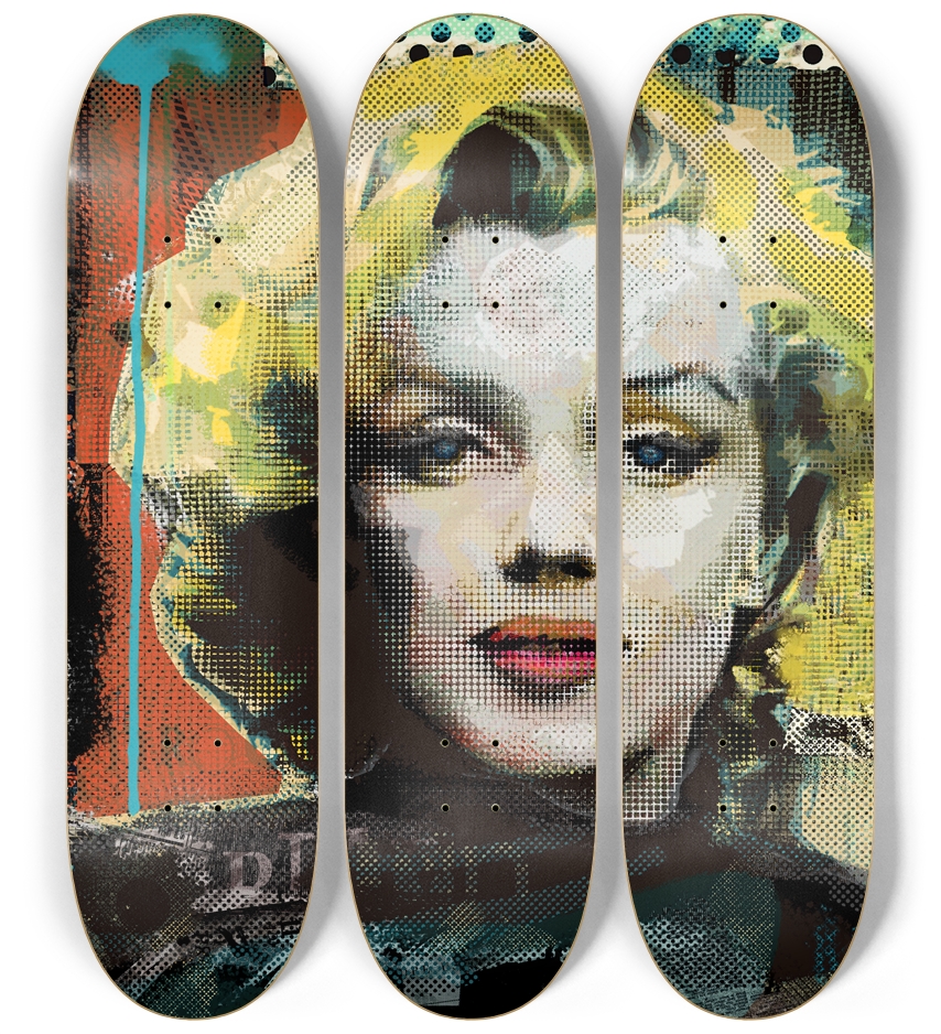 Marilyn Halftones 3 decks Wall Series 3 Deck Wall Series