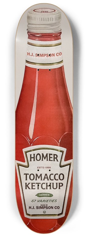 Tomacco Ketchup - The Simpsons 8-1/4 Skateboard Deck