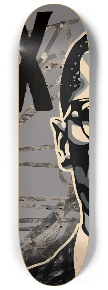 Malcom X 3 decks Wall Series #1 8-1/4 Skateboard Deck