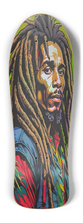 Retro Frankie Gnarly Bob Roots Hologram Deck Old School Shape